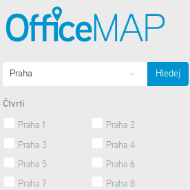 OfficeMAP vám pomůže najít kanceláře k pronájmu